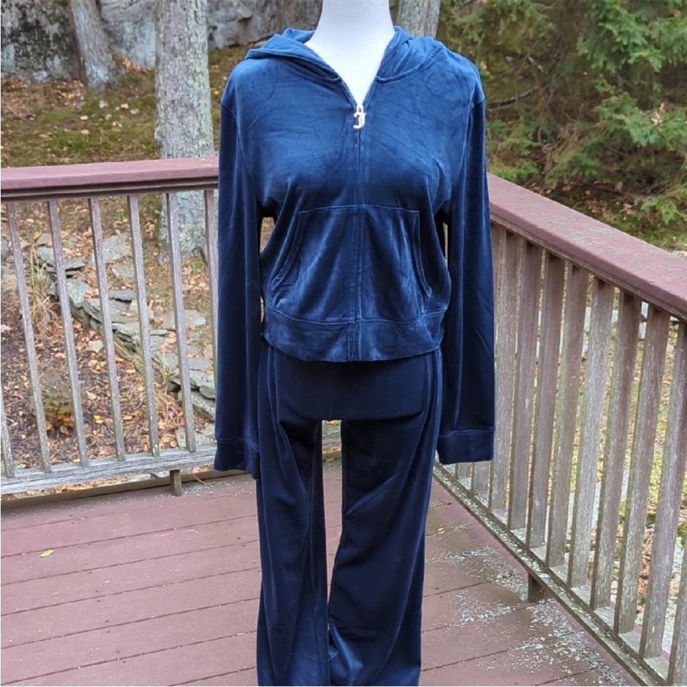 NWT Juicy Couture Navy Velour Track Suit